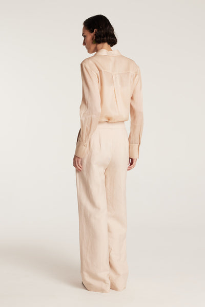 Silk Organza Shirt - Dark Gold-Perri Cutten