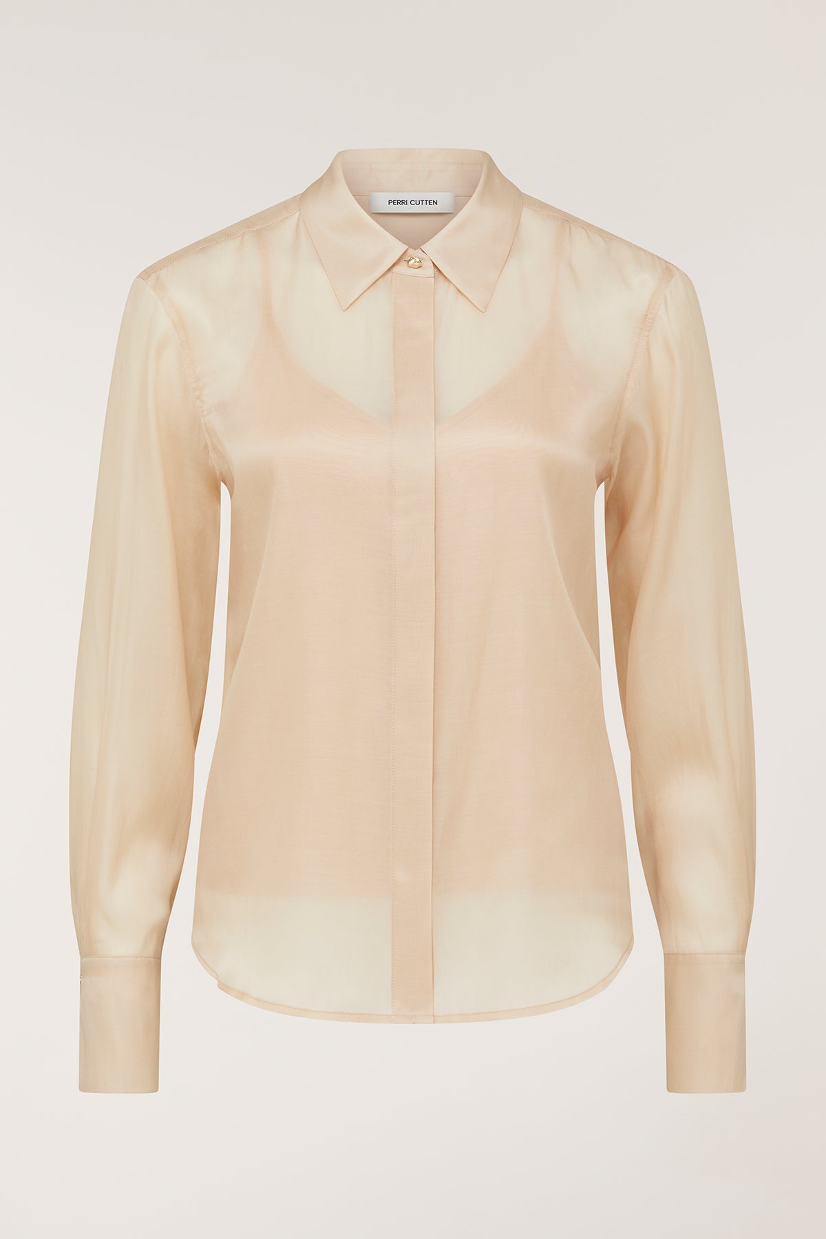 Silk Organza Shirt - Dark Gold-Perri Cutten