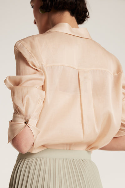 Silk Organza Shirt - Dark Gold-Perri Cutten