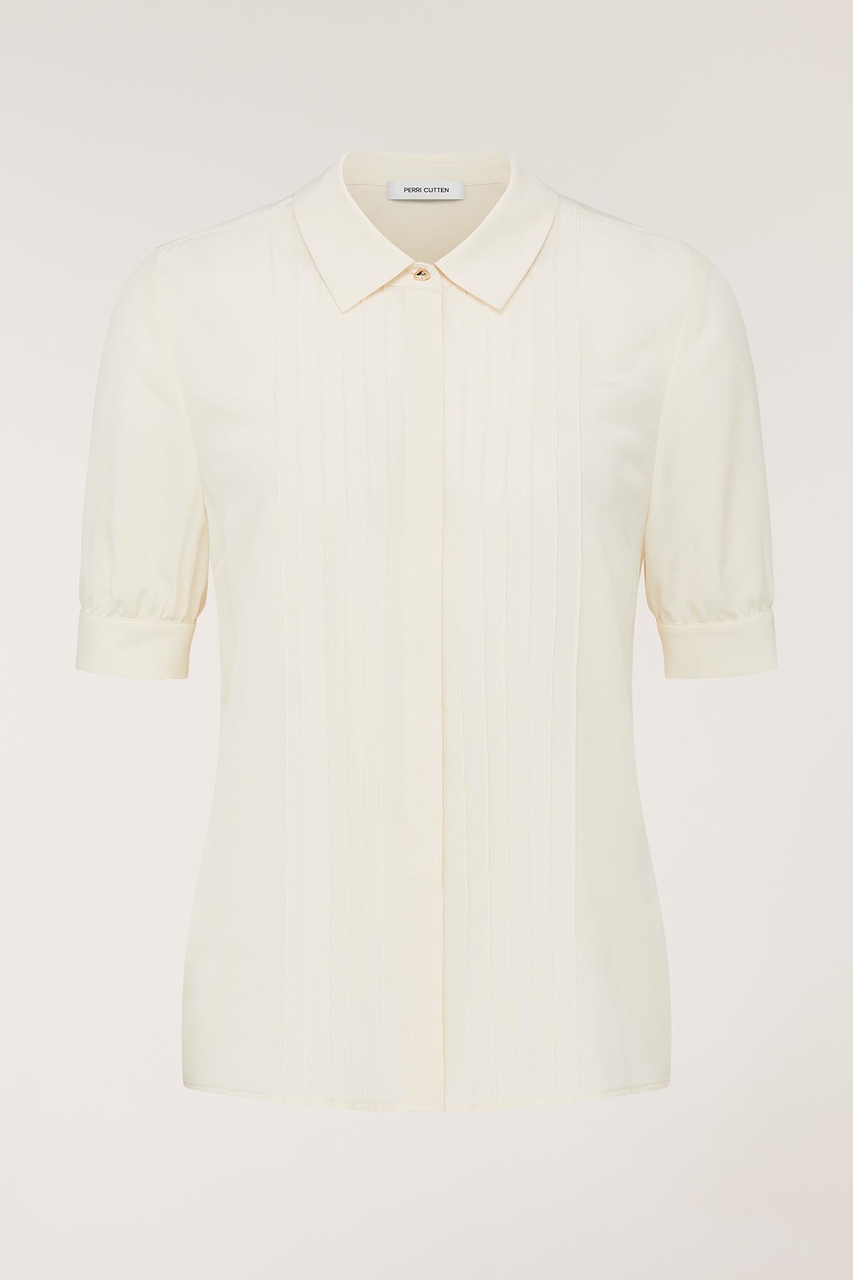 Silk Ss Shirt - Cream-Perri Cutten