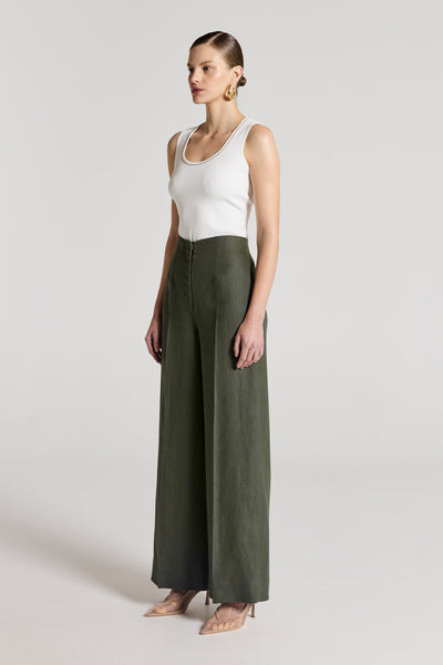 Tori Crepe Knit Tank - White-Perri Cutten