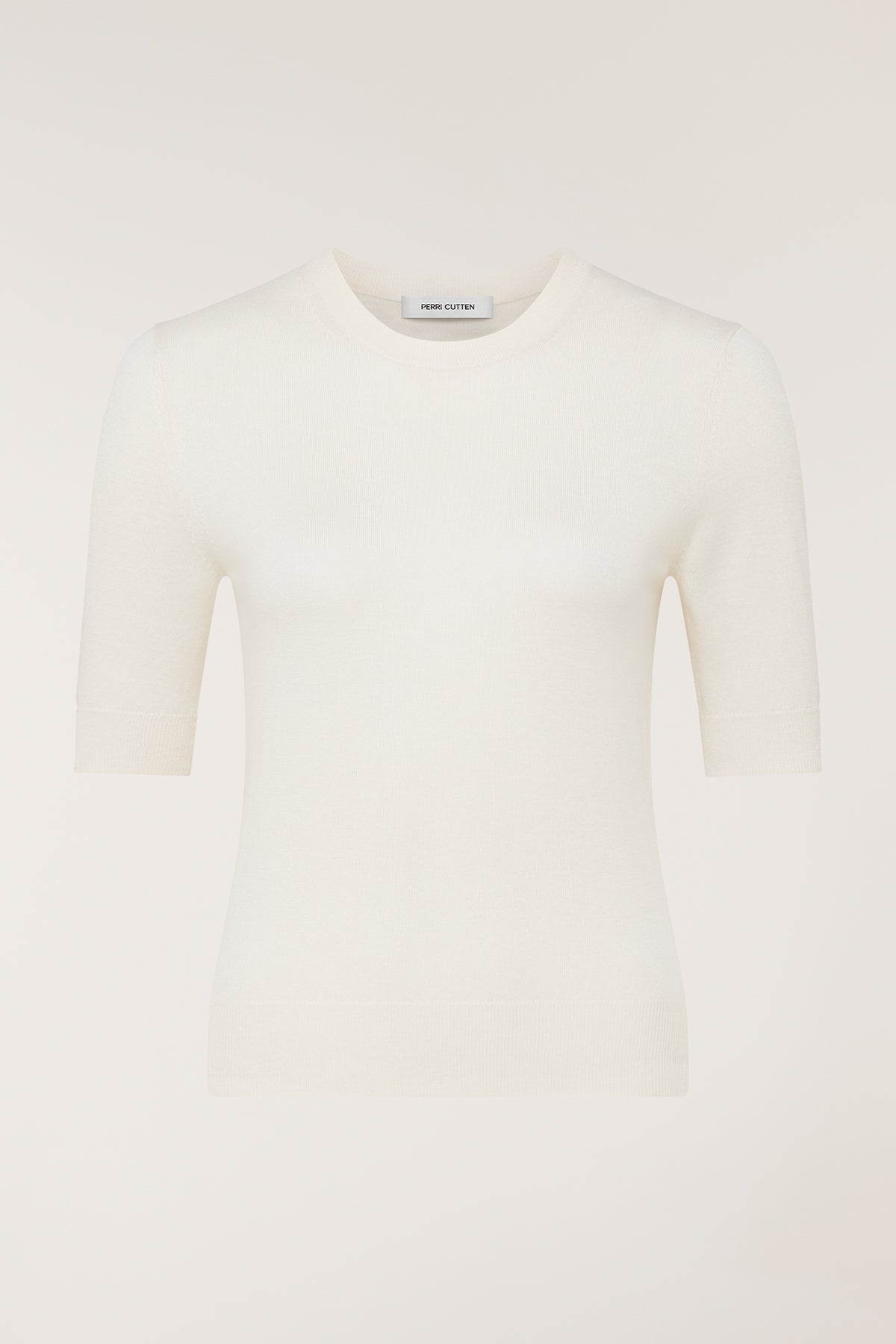 Silk Cashmere Knit Top - Ivory-Perri Cutten
