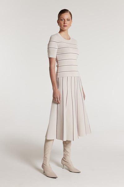 Gabriela Knit Top - Oyster/Spice-Perri Cutten