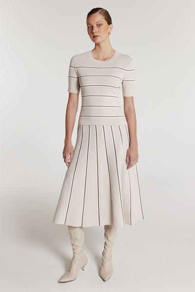 Gabriela Knit Top - Oyster/Spice-Perri Cutten