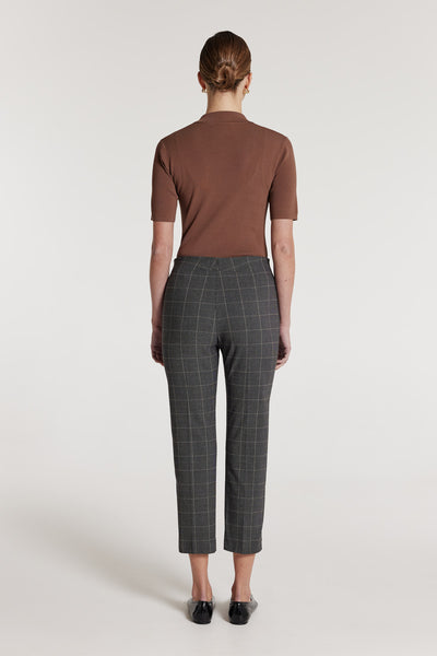 Crepe Knit Polo Top - Walnut-Perri Cutten