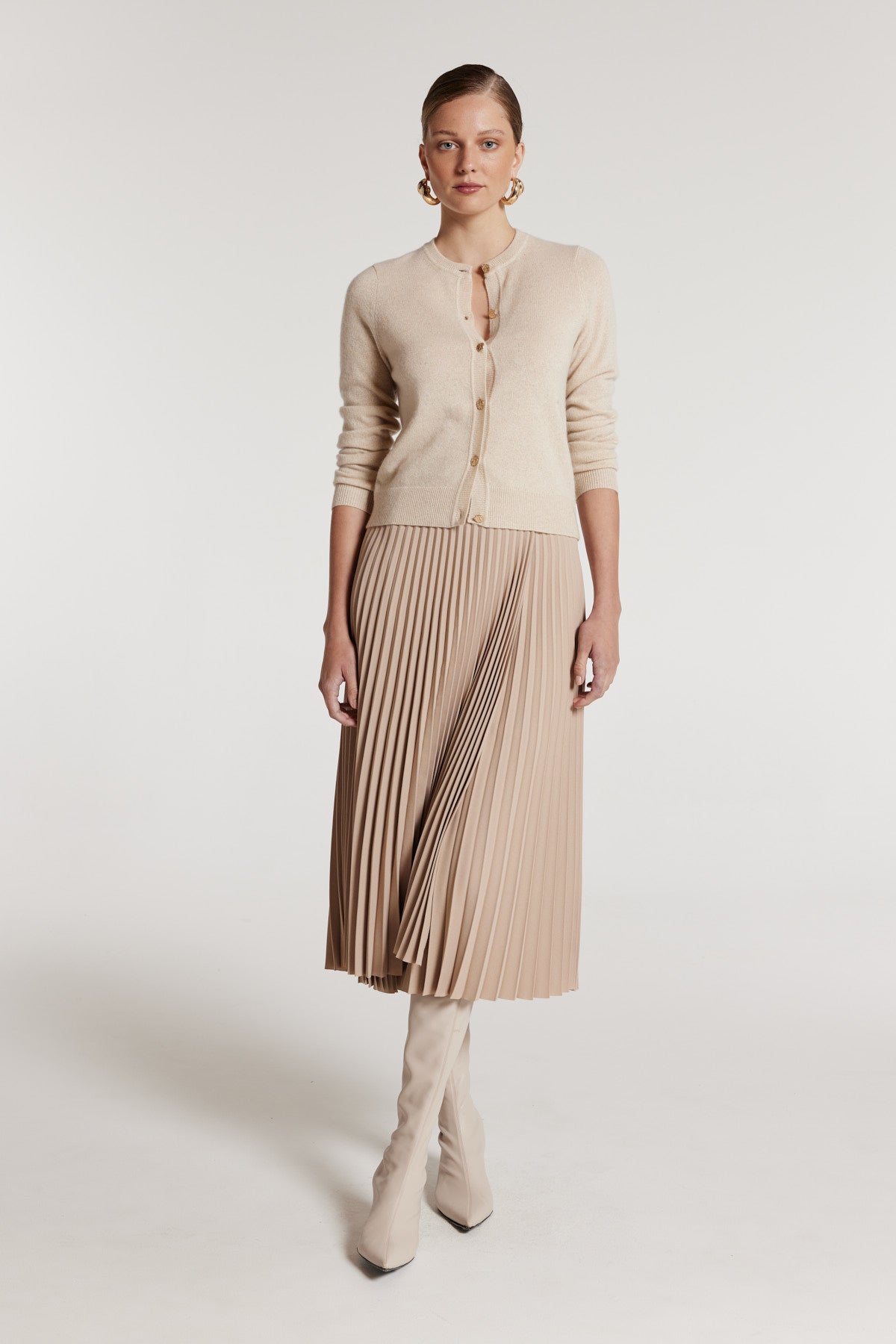 Eva Cashmere Cardigan - Cream-Perri Cutten