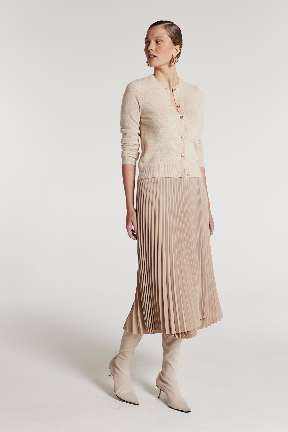 Eva Cashmere Cardigan - Cream-Perri Cutten