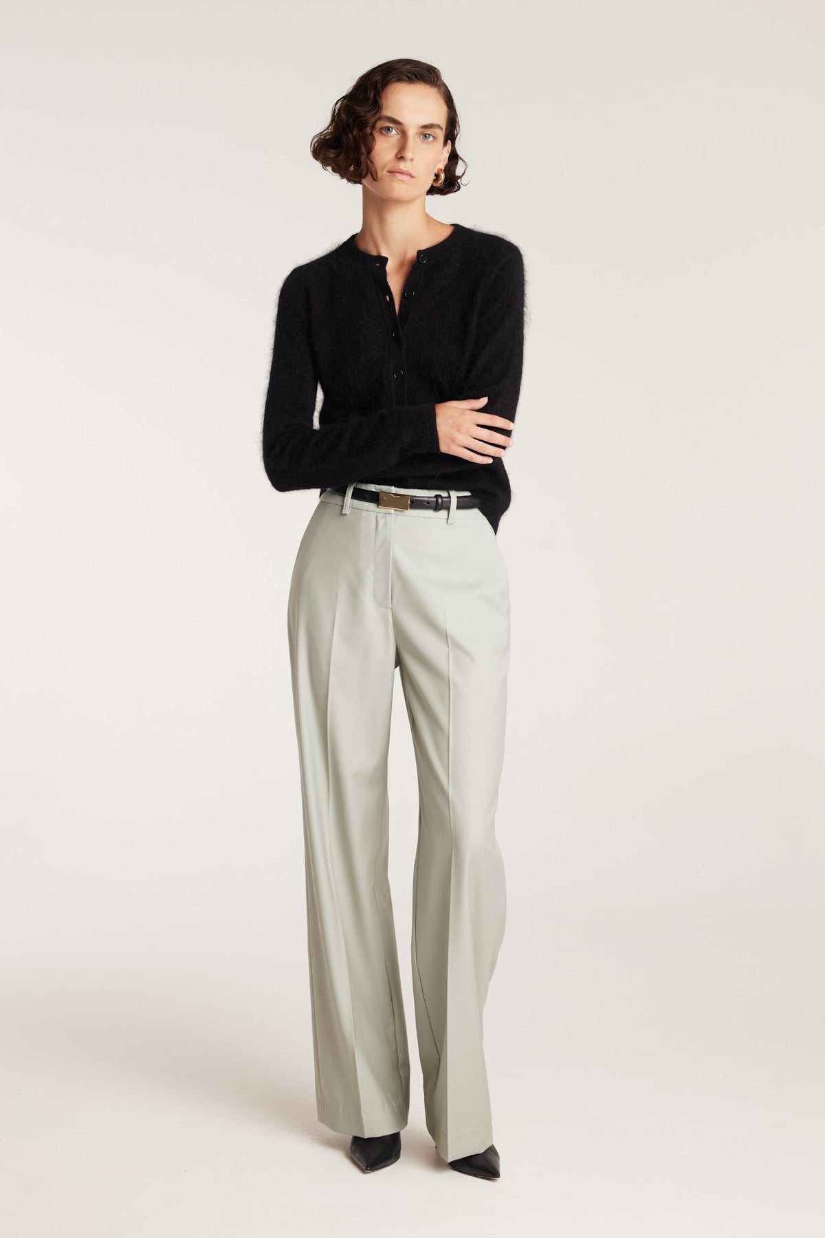 Lux Cashmere Cardigan - Black-Perri Cutten
