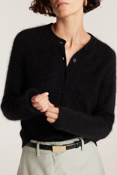 Lux Cashmere Cardigan - Black-Perri Cutten