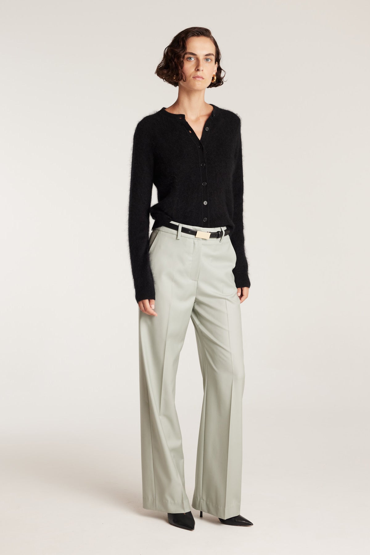 Lux Cashmere Cardigan - Black-Perri Cutten