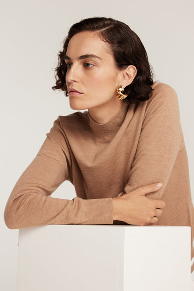 Merino Wool Jumper - Biscuit-Perri Cutten