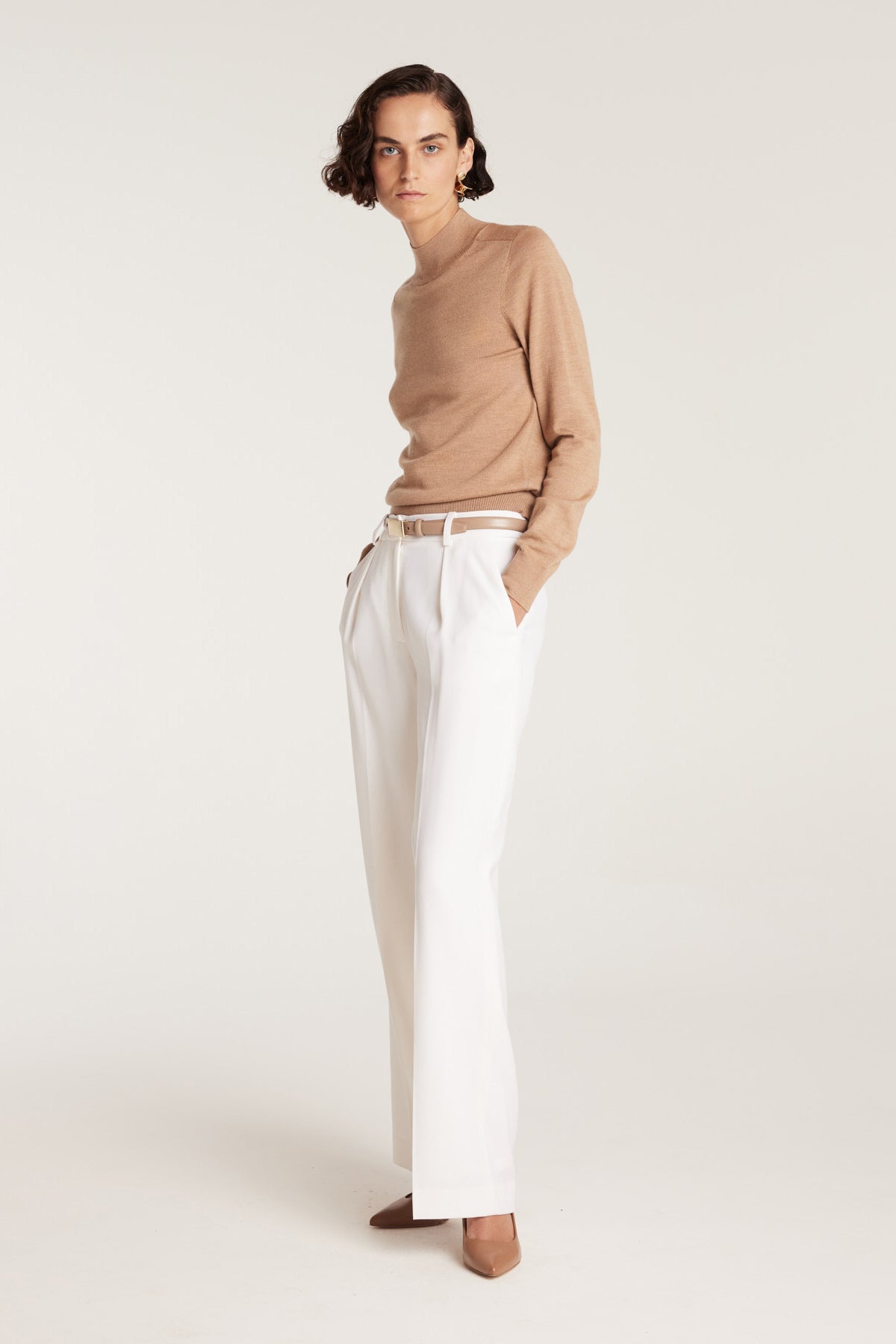 Merino Wool Jumper - Biscuit-Perri Cutten