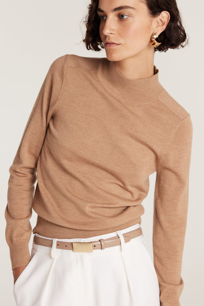 Merino Wool Jumper - Biscuit-Perri Cutten