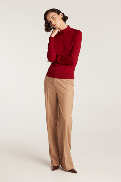 Merino Wool Jumper - Red-Perri Cutten