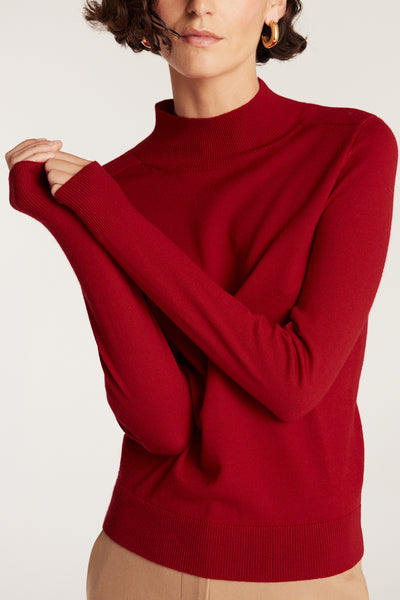 Merino Wool Jumper - Red-Perri Cutten