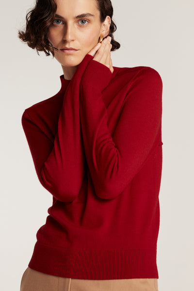 Merino Wool Jumper - Red-Perri Cutten