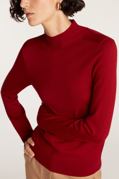 Merino Wool Jumper - Red-Perri Cutten