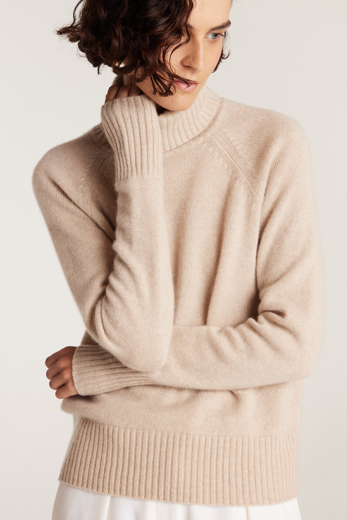 Cashmere Jumper - Biscuit-Perri Cutten