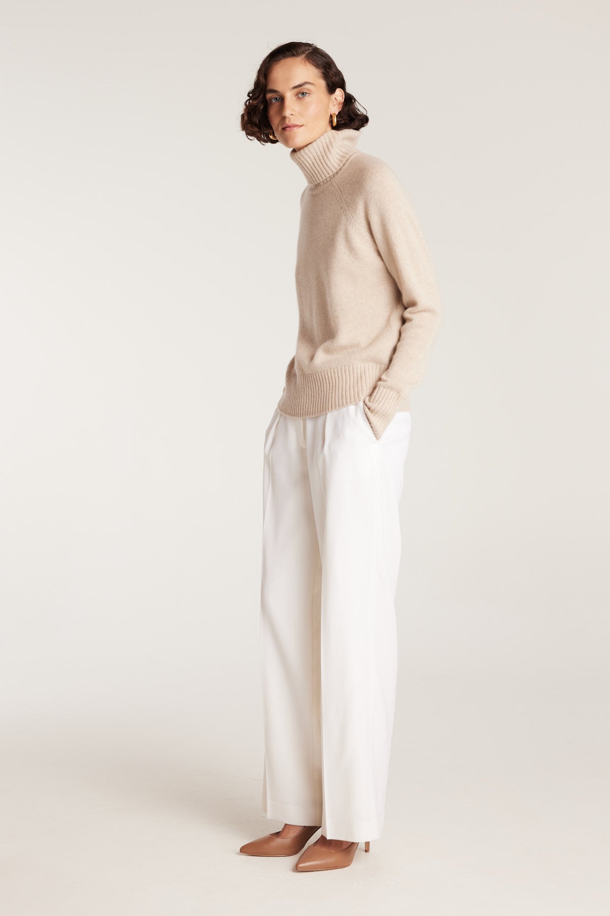 Cashmere Jumper - Biscuit-Perri Cutten