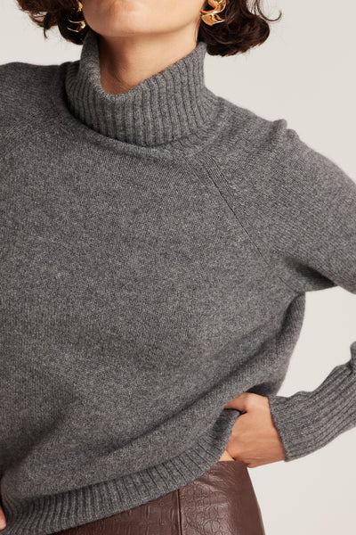 Cashmere Jumper - Charcoal-Perri Cutten