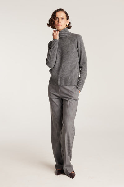 Cashmere Jumper - Charcoal-Perri Cutten