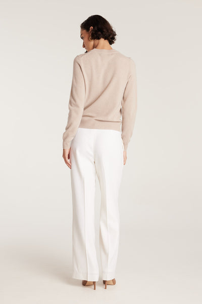 Cashmere Crew Jumper - Oatmeal-Perri Cutten