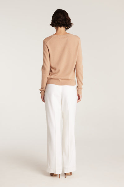 Cashwool V Neck Jumper - Chestnut-Perri Cutten