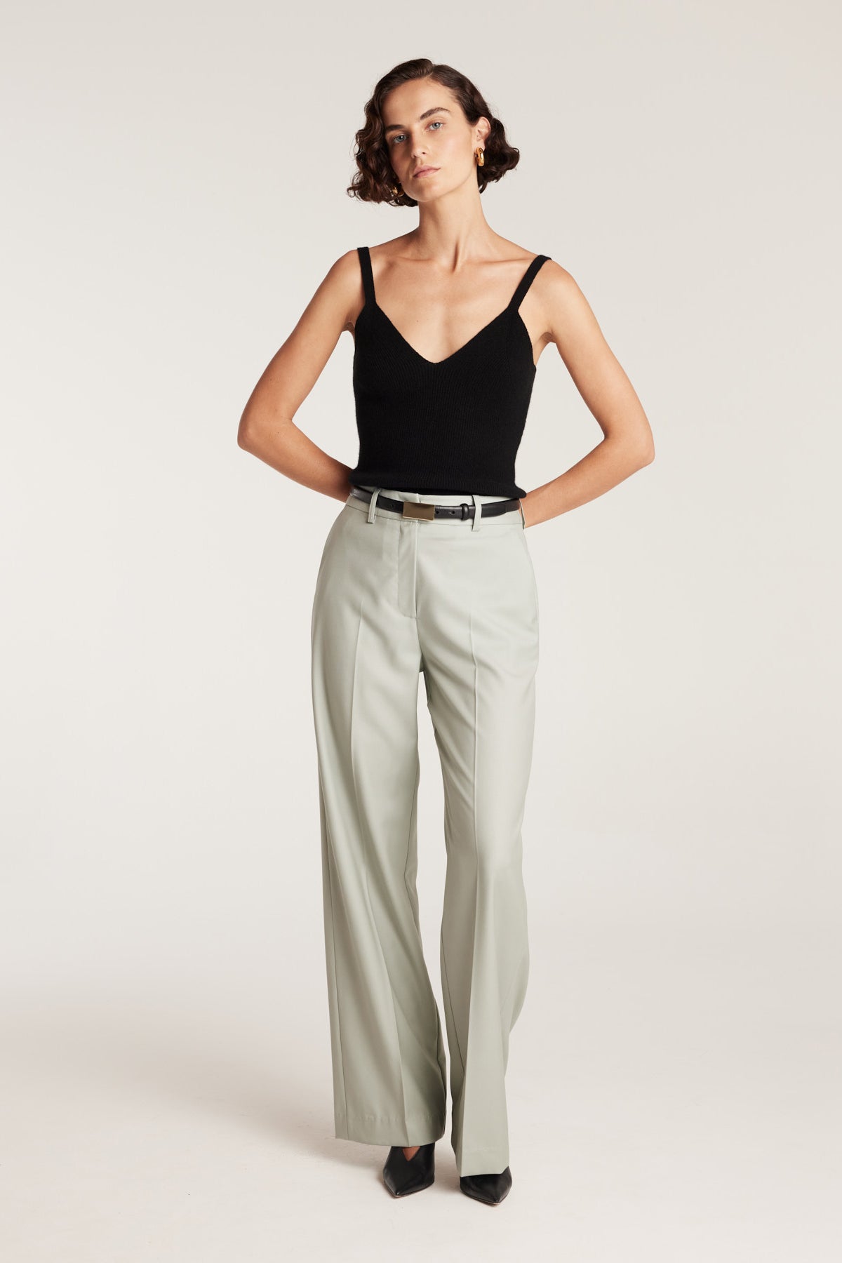 Cashmere Camisole - Black-Perri Cutten