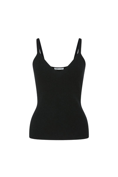 Cashmere Camisole - Black-Perri Cutten