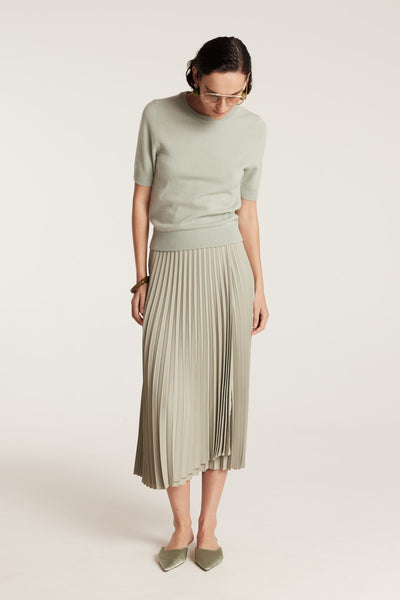 Cashmere Knit Top - Sage-Perri Cutten