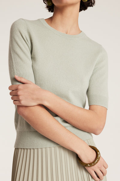 Cashmere Knit Top - Sage-Perri Cutten