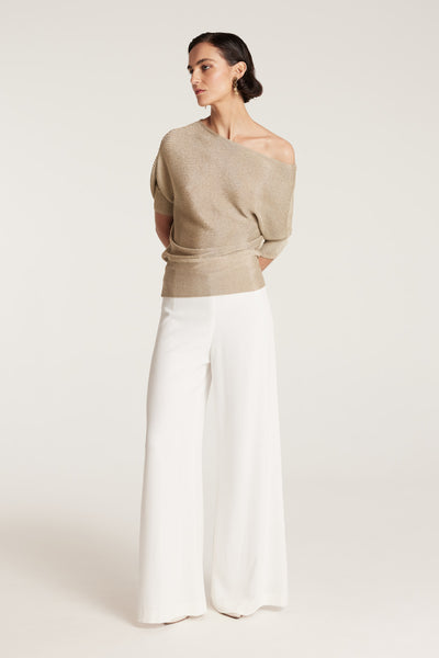 Metallic Knit Top - Gold-Perri Cutten