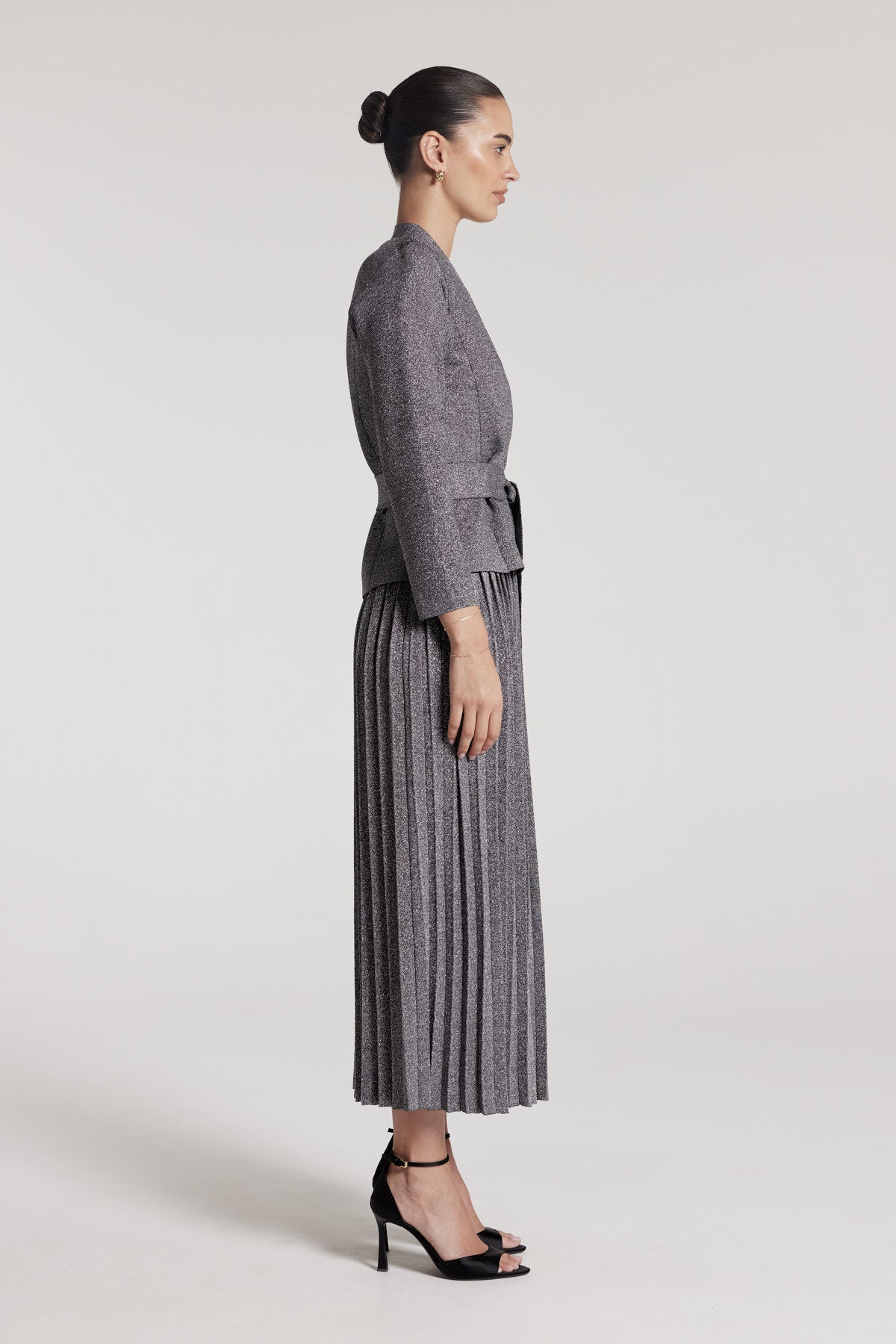 Stella Knit Cardigan - Silver-Perri Cutten