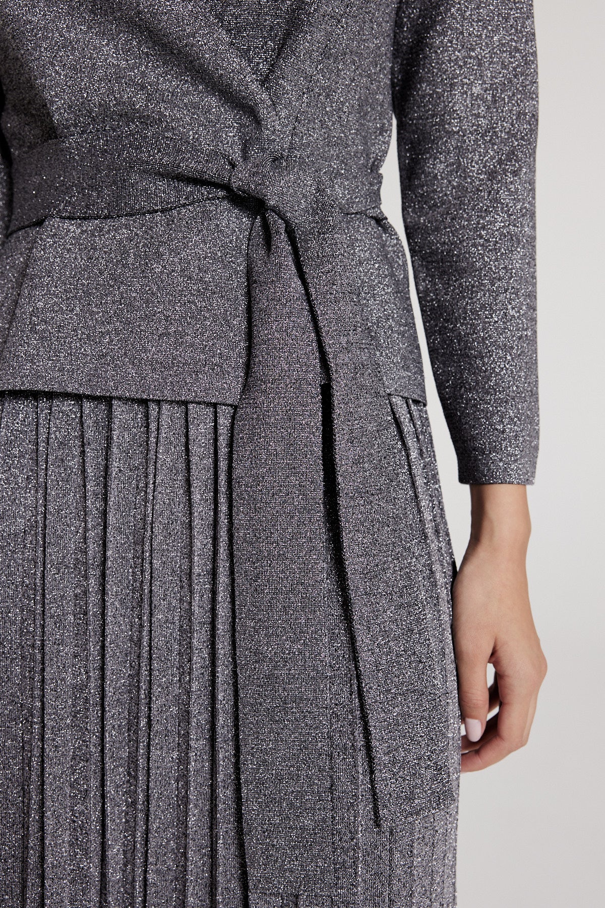 Stella Knit Cardigan - Silver-Perri Cutten