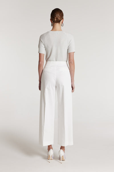 Sequin Knit Top - White-Perri Cutten