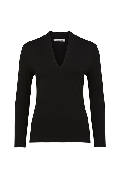 Amalie Jersey Top - Black-Perri Cutten