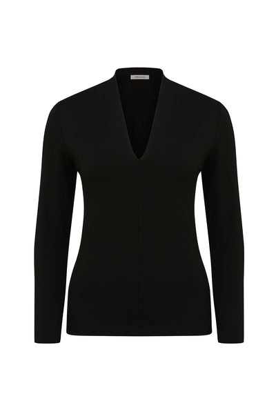 Amalie Jersey Top - Black-Perri Cutten