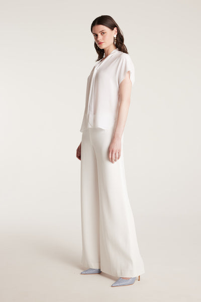 Elly Silk Top - White-Perri Cutten