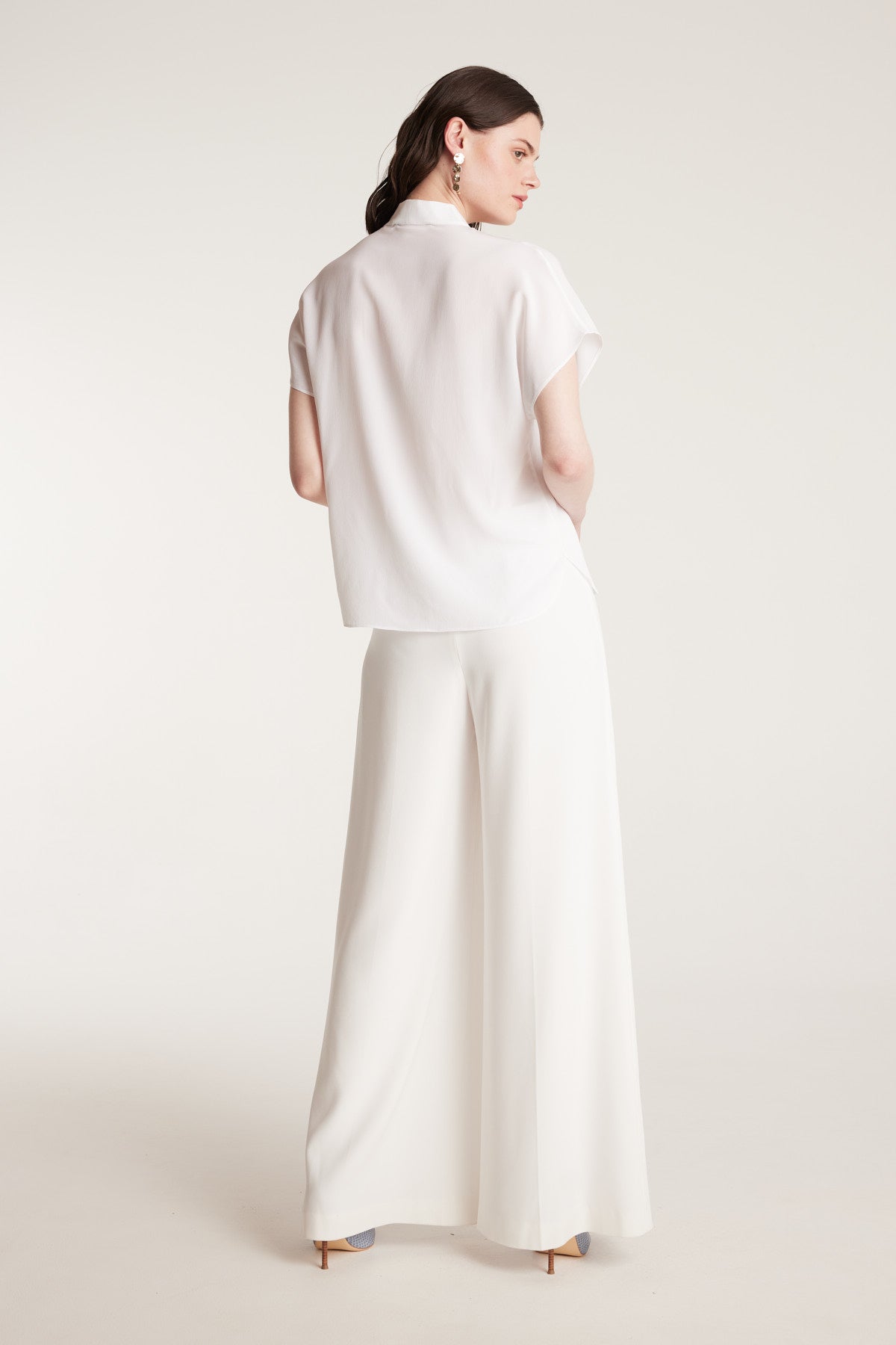 Elly Silk Top - White-Perri Cutten