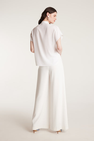 Elly Silk Top - White-Perri Cutten