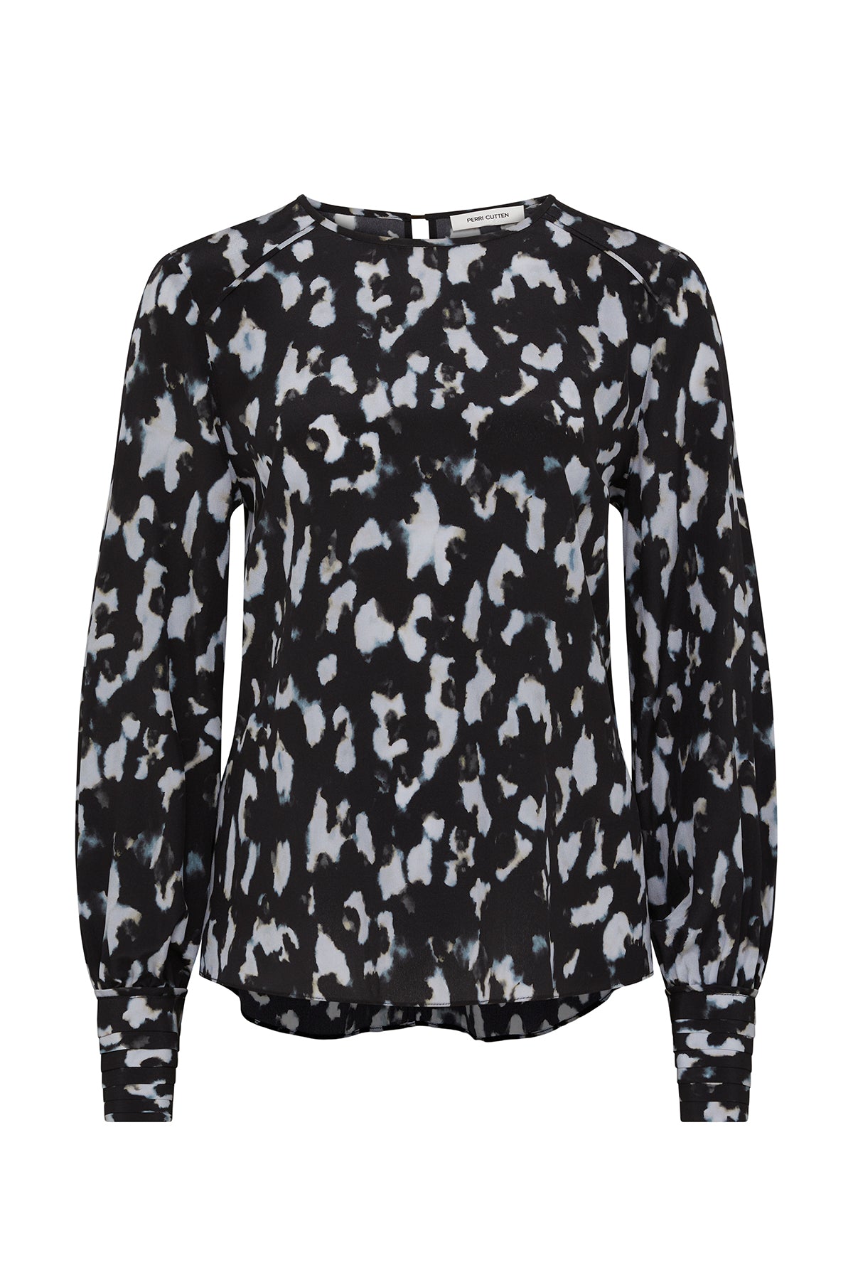 Loulou Silk Top - Black/Grey-Perri Cutten