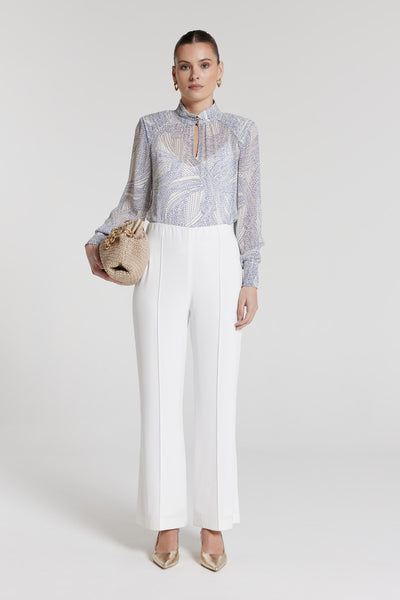 Concetta Silk Top - Lagoon-Perri Cutten