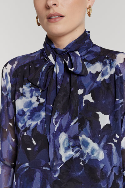 Adele Silk Top - Indigo-Perri Cutten