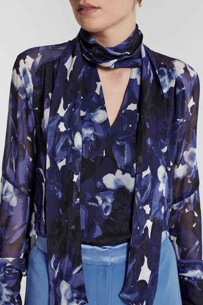 Adele Silk Top - Indigo-Perri Cutten