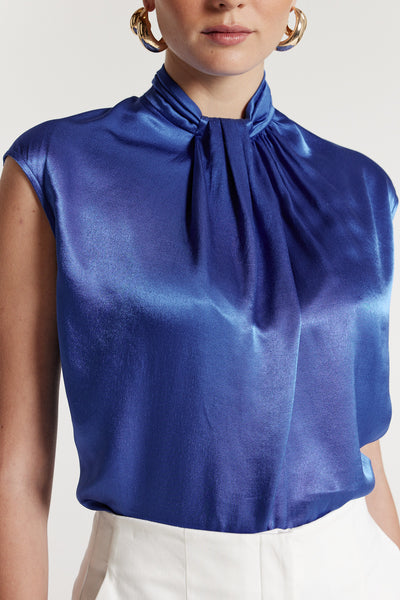 Twist Top - Mid Blue-Perri Cutten