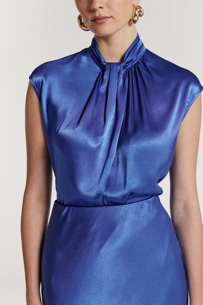 Twist Top - Mid Blue-Perri Cutten