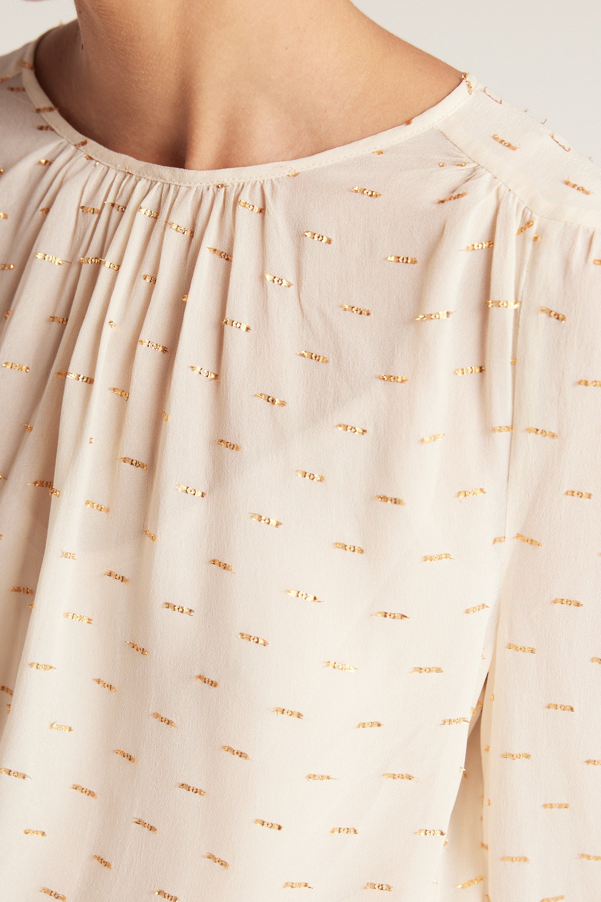 Ella Sparkle Top - Ivory/Gold-Perri Cutten