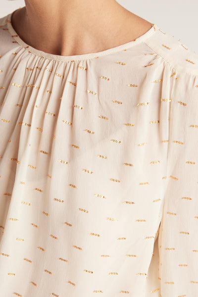 Ella Sparkle Top - Ivory/Gold-Perri Cutten