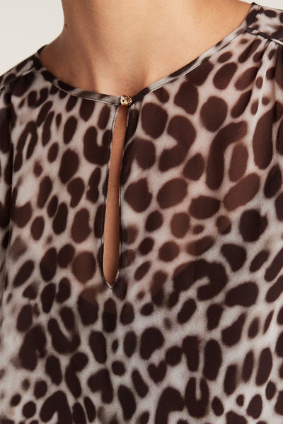 Giulia Silk Top - Smoke-Perri Cutten
