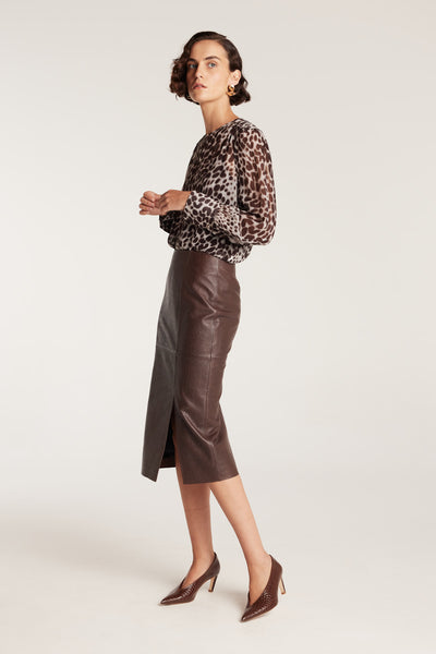 Giulia Silk Top - Smoke-Perri Cutten